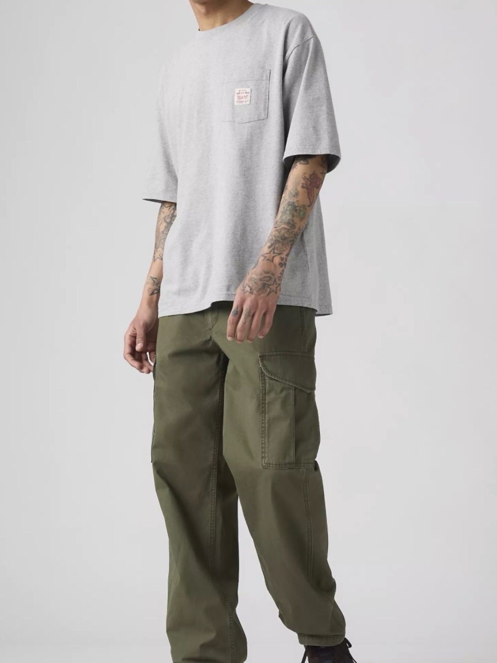 Levi's Men's XX Cargo Baggy Fit Pants - Forest Green  36x32